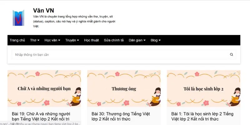 Văn VN là trang văn học uy tín
